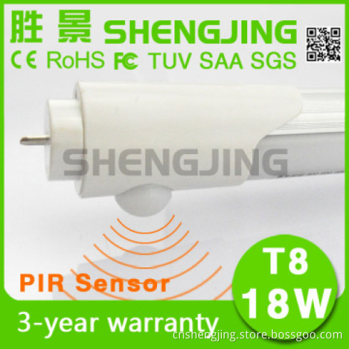 Energy saving 18w ul led tube t8 with infrared sensor